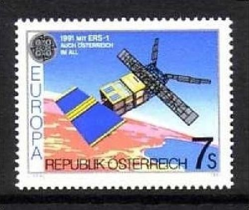 ÖSTERREICH MI-NR. 2026 POSTFRISCH(MINT) EUROPA 1991 EUROPÄISCHE WELTRAUMFAHRT