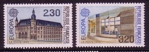 FRANKREICH MI-NR. 2770-2771 POSTFRISCH(MINT) EUROPA 1990 POSTALISCHE EINRICHTUNGEN