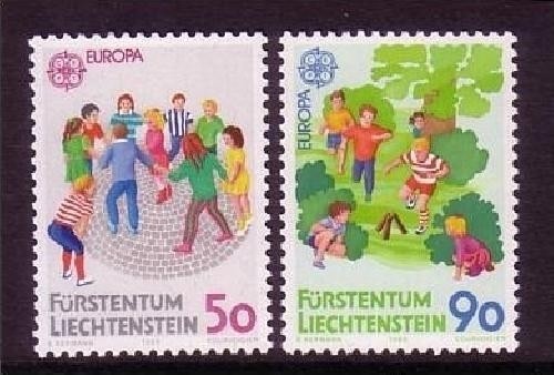 LIECHTENSTEIN MI-NR. 960-961 POSTFRISCH EUROPA 1989 KINDERSPIELE