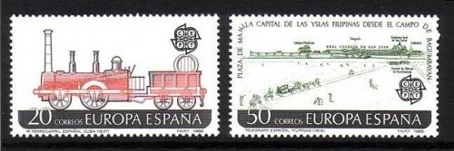 SPANIEN MI-NR. 2828-2829 POSTFRISCH(MINT) EUROPA 1988 EISENBAHN TRANSPORTMITEL