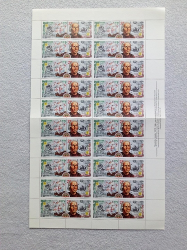 BULGARIEN MI-NR. 3982-3983 POSTFRISCH(MINT) BOGEN GEFALTET EUROPA 1992 ENTDECKUNG AMERIKAS COLUMBUS SCHIFF