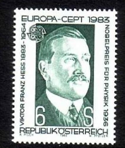 ÖSTERREICH MI-NR. 1743 POSTFRISCH(MINT) EUROPA 1983 HESS PHYSIKER