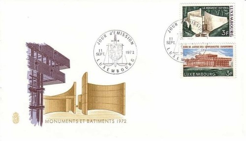 LUXEMBOURG MI-NR. 850-851 FDC BAUTEN 1972