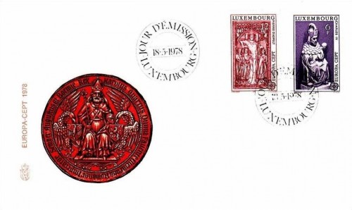LUXEMBOURG MI-NR. 967-968 FDC EUROPA CEPT 1978 BAUDENKMÄLER SKULPTUR KARL IV