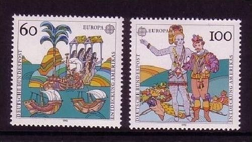 DEUTSCHLAND MI-NR. 1608-1609 POSTFRISCH(MINT) EUROPA 1992 ENTDECKUNG AMERIKAS - COLUMBUS