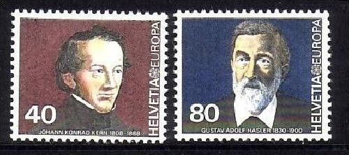 SCHWEIZ MI-NR. 1174-1175 POSTFRISCH(MINT) EUROPA 1980 PERSÖNLICHKEITEN