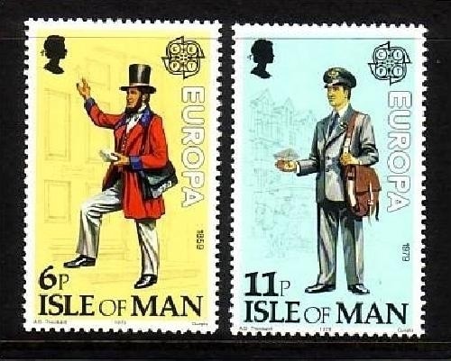 INSEL MAN MI-NR. 142-143 POSTFRISCH(MINT) EUROPA 1979 POST- und FERNMELDEWESEN POSTBOTE