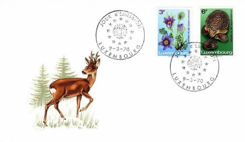 LUXEMBOURG MI-NR. 804-805 FDC NATURSCHUTZ IGEL REH KÜCHENSCHELLE