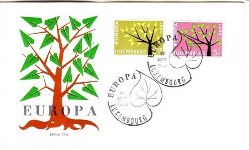 LUXEMBOURG MI-NR. 657-658 FDC CEPT 1962 BAUM