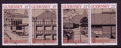 GUERNSEY MI-NR. 389-392 POSTFRISCH(MINT) EUROPA 1987 MODERNE ARCHITEKTUR