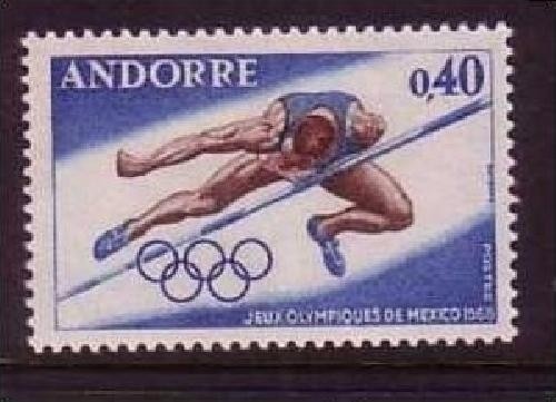 FRANZÖSISCH ANDORRA MI-NR. 210 POSTFRISCH(MINT) OLYMPISCHE SOMMERSPIELE - HOCHSPRUNG