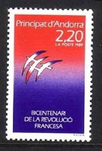 ANDORRA FRANZÖSISCH MI-NR. 397 POSTFRISCH(MINT) FRANZÖSISCHE REVOLUTION