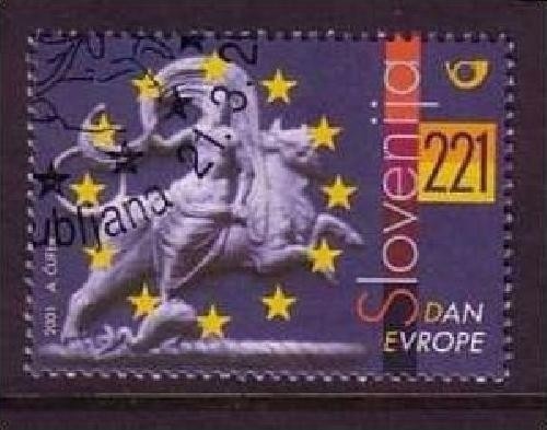 SLOWENIEN MI-NR. 348 o MITLÄUFER 2001 - EUROPATAG