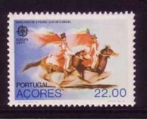 AZOREN MI-NR. 342 POSTFRISCH(MINT) EUROPA 1981 FOLKLORE REITERSPIELE PFERDE