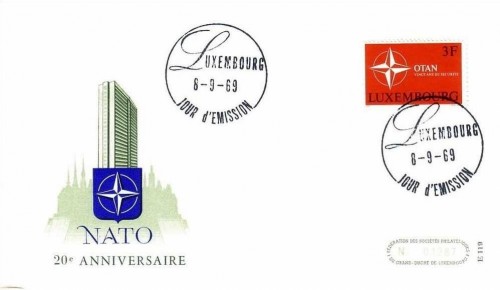 LUXEMBOURG MI-NR. 794 FDC 20 JAHRE NATO 1969