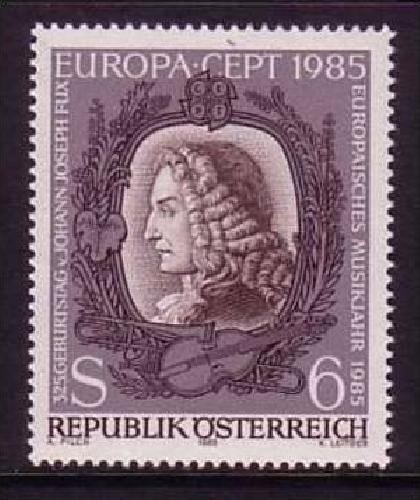 ÖSTERREICH MI-NR. 1811 POSTFRISCH(MINT) EUROPA 1985 JAHR DER MUSIK