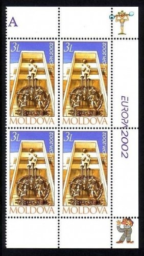 MOLDAWIEN MI-NR. 429 POSTFRISCH(MINT) 4er Block EUROPA 2002 ZIRKUS