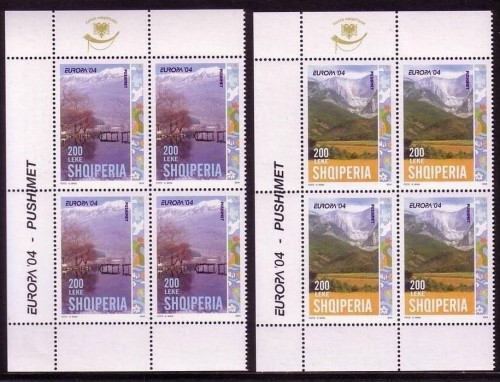 ALBANIEN MI-NR. 2966-2967 A 4er BLOCK POSTFRISCH(MINT) EUROPA 2004 FERIEN