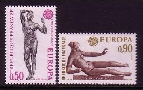 FRANKREICH MI-NR. 1869-1870 POSTFRISCH(MINT) EUROPA 1974 SKULPTUREN RODIN