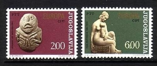 JUGOSLAWIEN MI-NR. 1557-1558 POSTFRISCH(MINT) EUROPA 1974 SKULPTUREN