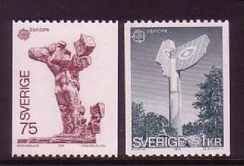 SCHWEDEN MI-NR. 852-853 POSTFRISCH(MINT) EUROPA 1974 SKULPTUREN PICASSO