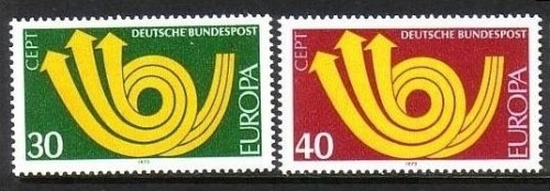 DEUTSCHLAND MI-NR. 768-769 POSTFRISCH(MINT) EUROPA 1973 POSTHORN