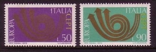 ITALIEN MI-NR. 1409-1410 POSTFRISCH(MINT) EUROPA 1973 POSTHORN