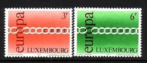 LUXEMBOURG MI-NR. 824-825 POSTFRISCH(MINT) EUROPA 1971 KETTE
