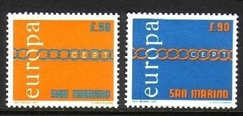 SAN MARINO MI-NR. 975-976 POSTFRISCH(MINT) EUROPA 1971 - KETTE