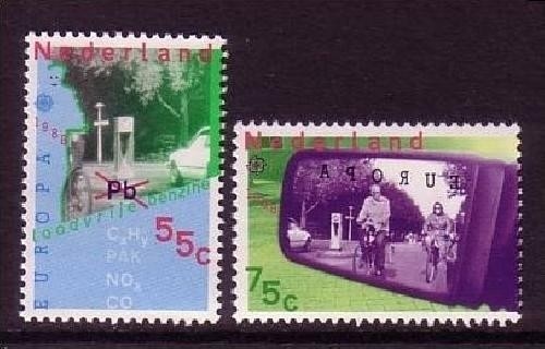 NIEDERLANDE MI-NR. 1343-1344 POSTFRISCH(MINT) EUROPA 1988 TRANSPORTMITTEL RADFAHRER AUTO
