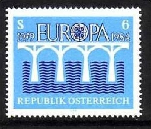 ÖSTERREICH MI-NR. 1772 POSTFRISCH(MINT) EUROPA 1984 BRÜCKE