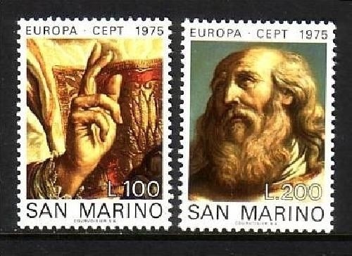 SAN MARINO MI-NR. 1088-1089 POSTFRISCH(MINT) EUROPA 1975 GEMÄLDE HL. MARINUS