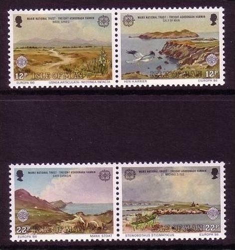 INSEL MAN MI-NR. 307-310 POSTFRISCH(MINT) EUROPA 1986 NATUR- und UMWELTSCHUTZ HERMELIN