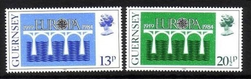 GUERNSEY MI-NR. 286-287 POSTFRISCH(MINT) EUROPA 1984 BRÜCKE