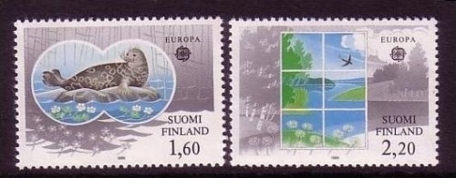 FINNLAND MI-NR. 985-986 POSTFRISCH EUROPA 1986 NATUR- und UMWELTSCHUTZ ROBBE