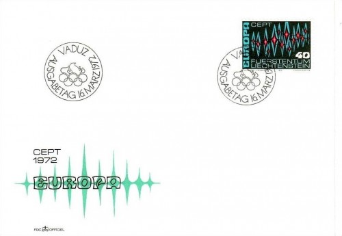 LIECHTENSTEIN MI-NR. 564 FDC CEPT 1972 STERNE