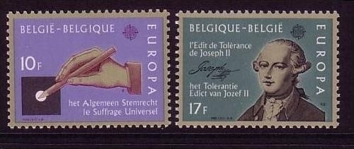 BELGIEN MI-NR. 2100-2101 POSTFRISCH(MINT) EUROPA 1982 HISTORISCHE EREIGNISSE KAISER JOSEPH II