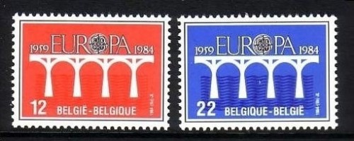 BELGIEN MI-NR. 2182-2183 POSTFRISCH(MINT) EUROPA 1984 BRÜCKE