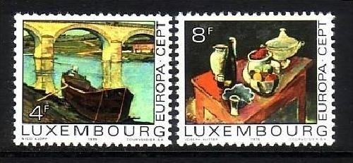 LUXEMBOURG MI-NR. 904-905 POSTFRISCH(MINT) EUROPA 1975 - GEMÄLDE