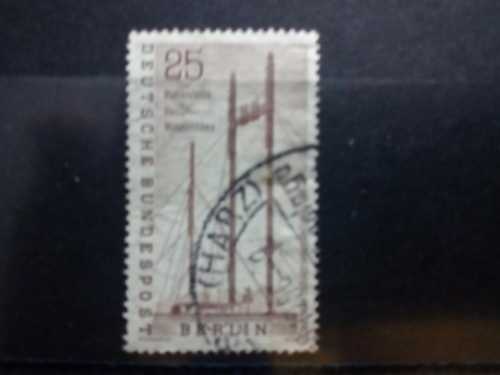 BERLIN MI-NR. 157 GESTEMPELT(USED) DEUTSCHE INDUSTRIE-AUSSTELLUNG ANTENNENMASTEN 1956