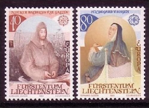 LIECHTENSTEIN MI-NR. 816-817 POSTFRISCH(MINT) EUROPA 1983 GROSSE WERKE HILDEGARD VON BINGEN