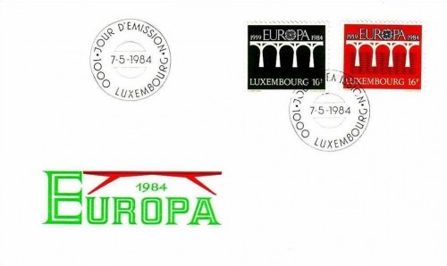 LUXEMBOURG MI-NR. 1098-1099 FDC EUROPA CEPT 1984 - BRÜCKEN