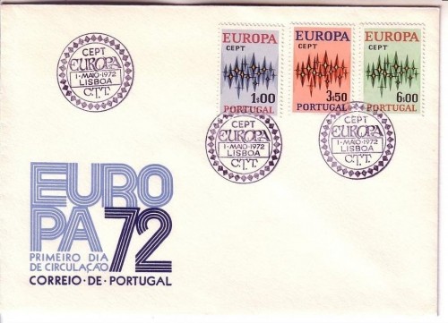 PORTUGAL MI-NR. 1166-1168 FDC CEPT 1972 STERNE