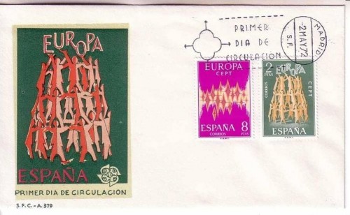 SPANIEN MI-NR. 1985-1986 FDC CEPT 1972 - STERNE