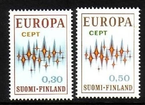 FINNLAND MI-NR. 700-701 POSTFRISCH(MINT) EUROPA 1972 STERNE