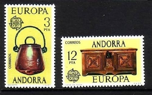 ANDORRA SPANISCH MI-NR. 101-102 POSTFRISCH(MINT) EUROPA 1976 - KUNSTHANDWERK