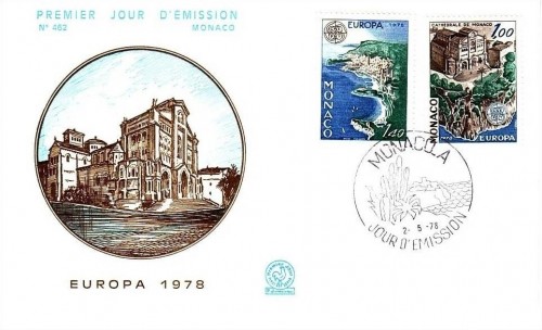MONACO MI-NR. 1319-1320 FDC EUROPA 1978 BAUDENKMÄLER