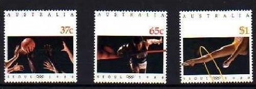 AUSTRALIEN MI-NR. 1123-1125 POSTFRISCH(MINT) OLYMPISCHE SPIELE SEOUL 1988 BASKETBALL LEICHTATHLETIK