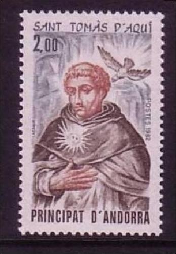 ANDORRA FRANZÖSISCH MI-NR. 330 POSTFRISCH(MINT) THOMAS von AQUIN THEOLOGE 1982