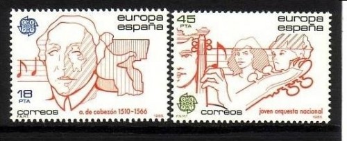 SPANIEN MI-NR. 2671-2672 POSTFRISCH(MINT) EUROPA 1985 - JAHR DER MUSIK
